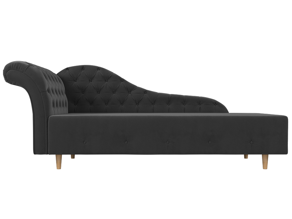 Кушетка Камерон левая, Серый, Велюр, 110095L