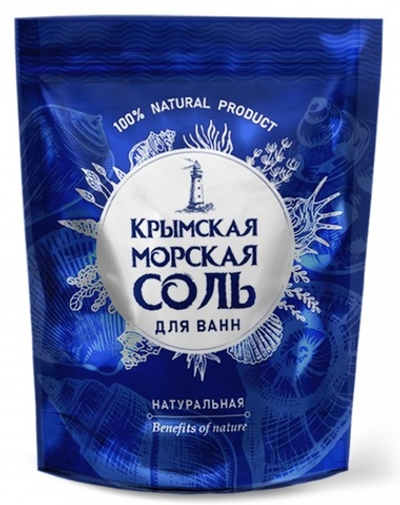 Соль д/ванн Крымская 1100г.Морская, натуральная