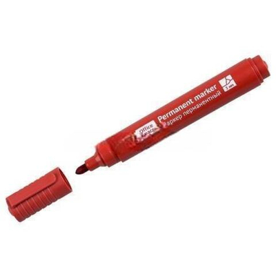 Маркер перманентный OfficeSpace КРАСНЫЙ 3 мм (1/12 шт.)