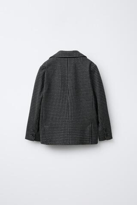 ZARA БЛЕЙЗЕР В КЛЕТКУ, СЕРЫЙ