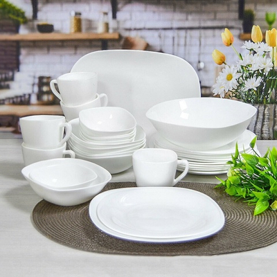 Столовый набор 38 предметов "Square soft" без деколи, квадрат (00106994)