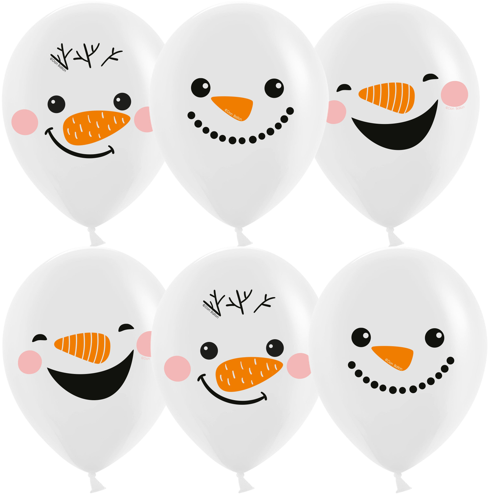 Шары "Веселые снеговики" 5 шт