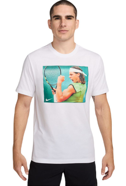 Мужская теннисная футболка Nike Court French Open Limited Edition RAFA T-Shirt - белый