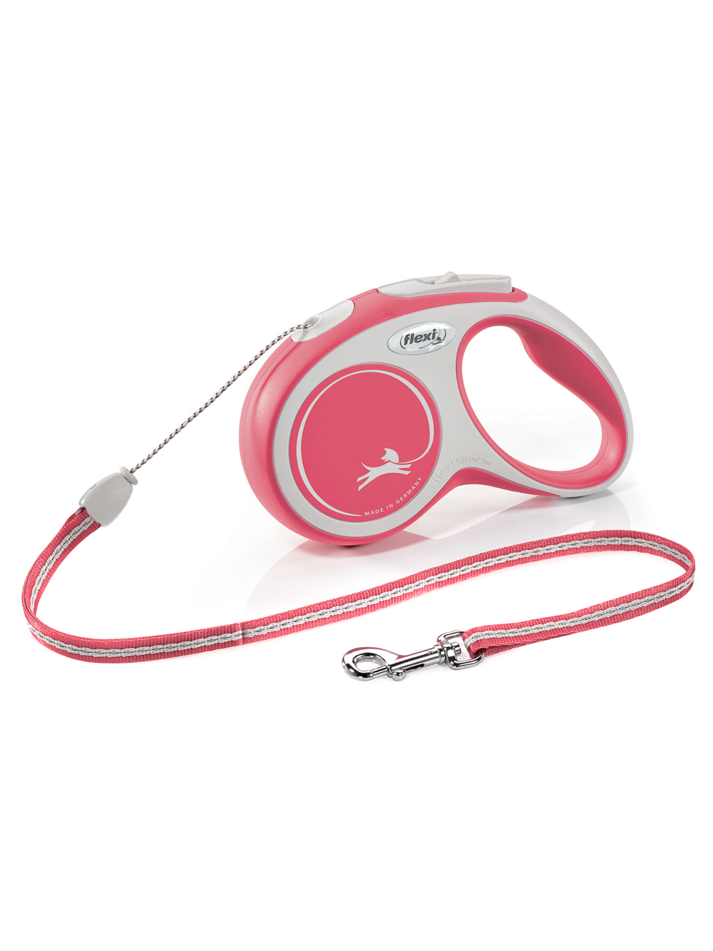 Поводок-рулетка Flexi New Comfort S. Трос 5 м. для собак до 12 кг. Красный