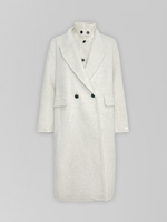 Пальто Monroe 8137 длинное со встроенным жилетом и вязаным воротником