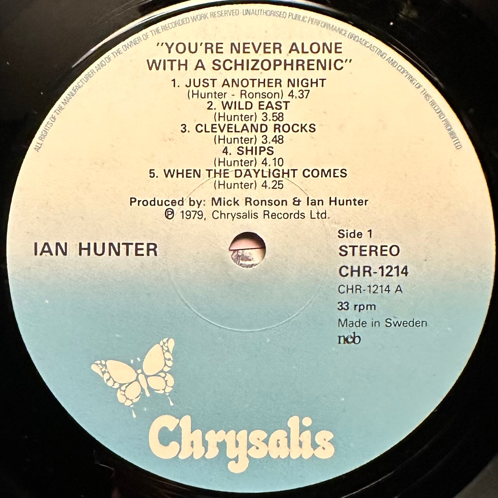 Ian Hunter - You're Never Alone With A Schizophrenic (Швеция 1979г.)