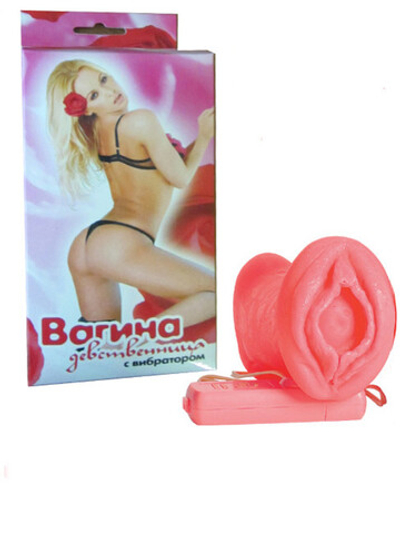 Вибровагина девственница Softee Sucker ( 18,5 см , розовый ) (Цвет: розовый)