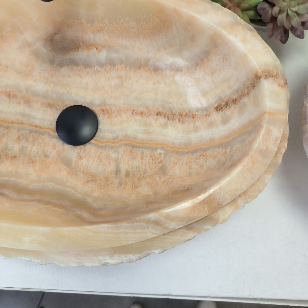 Раковина из оникса ПАРА! Oval Marmo Yellow OO-62705 58*38*15 0102