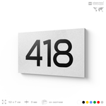 Номер на дверь 418, табличка на дверь для офиса, квартиры, кабинета, аудитории, склада, белая 120х70 мм, Айдентика Технолоджи