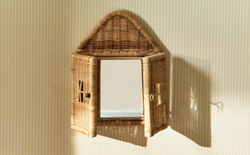 Зеркало Zara Home, 47х36х8 см, ротанг, 6693/106