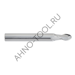 Фреза твердосплавная сферическая  3мм (L=50, l=6, хв=6) Z2 35° по алюминию и цвет.металлам BRAL-2B-R