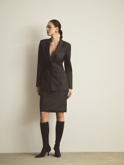 Юбка миди из костюмной ткани