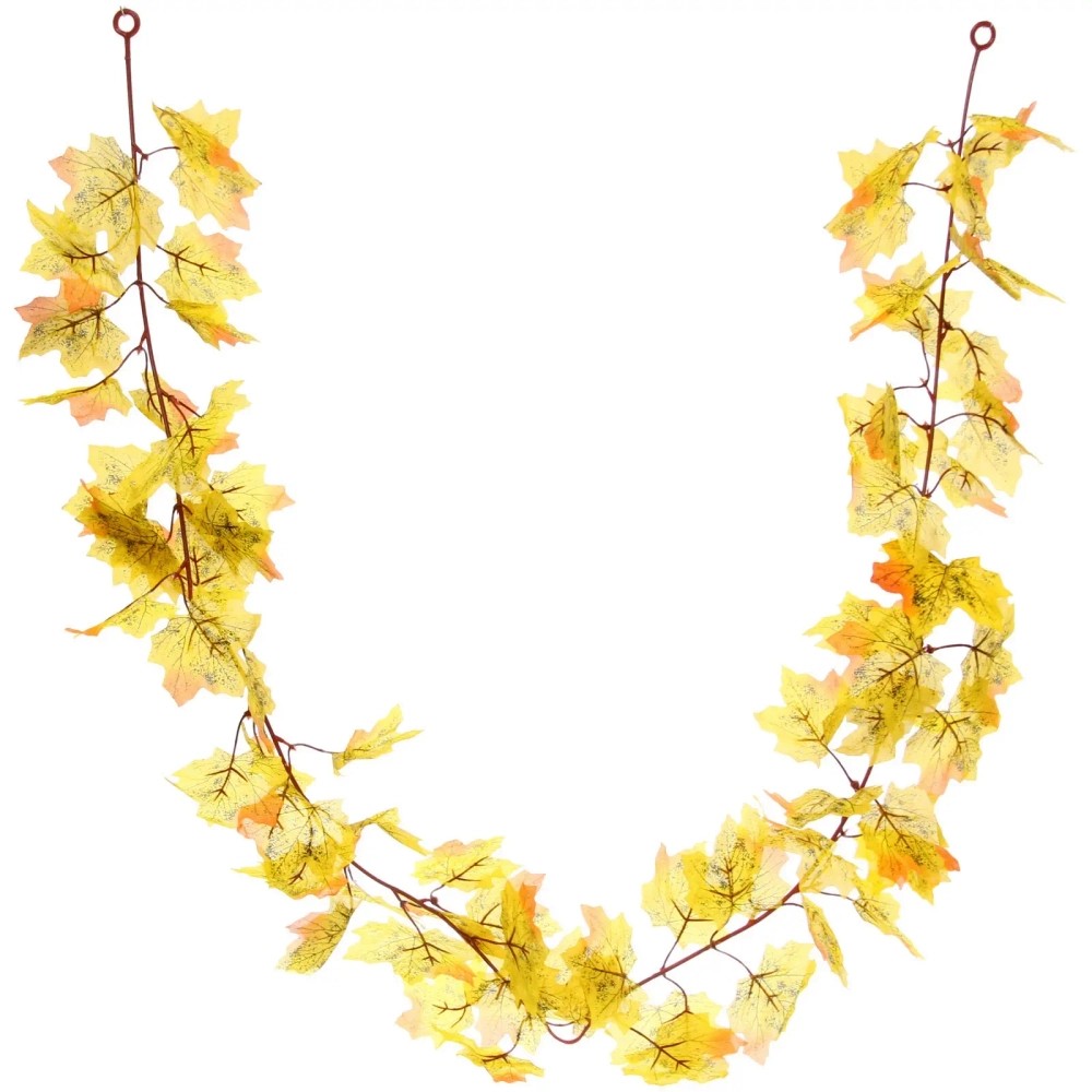 Лиана искусственная «Green garden» 170см клен, цвет желто-оранжевый