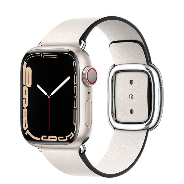 Умные часы Apple Watch Series 7 GPS + Cellular 41mm Aluminium сияющая звезда, современная пряжка (Modern Buckle)