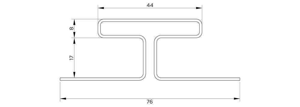 H-профиль соединительный FineBer Classic Color Серо-голубой 3050 мм
