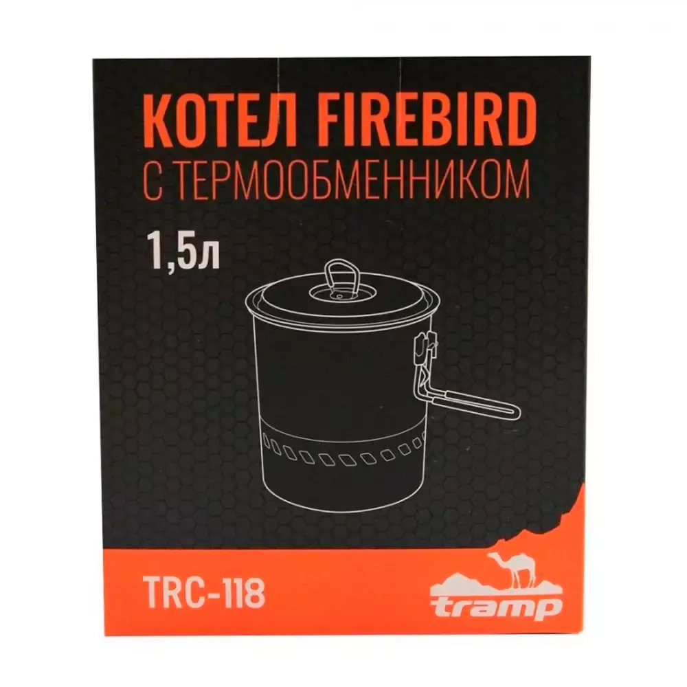 Котелок Tramp Firebird анодированный алюминий с термообменником 1,5 л