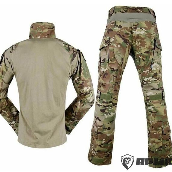 Костюм G3 тактический с наколенниками и налокотниками, мультикам