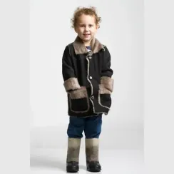 Детская дубленка Ramili Ricamo Nero