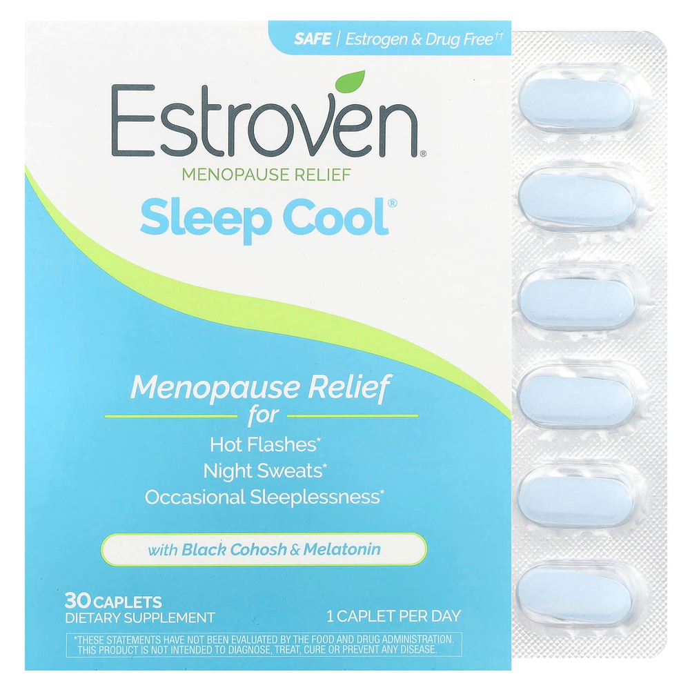 Estroven, Sleep Cool®, средство для облегчения симптомов менопаузы, 30 капсуловидных таблеток