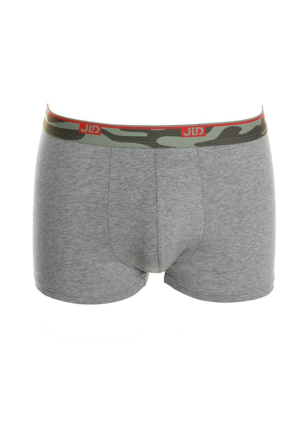 Мужские трусы-боксеры с широкой резинкой в милитари стиле (Размер: L) (Цвет: серый меланж)