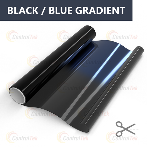 Пленка тонировочная градиентная BLACK and BLUE GRADIENT ControlTek, на отрез (ширина рулона 0,5 м.)