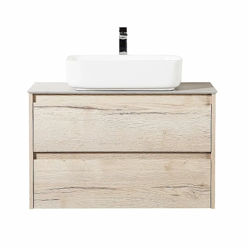 Тумба с раковиной и столешницей BelBagno KRAFT 90 Rovere Galifax Bianco