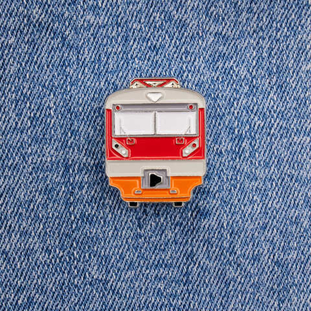 Значок электропоезд ЭД4М / ЭД9М красно-серый