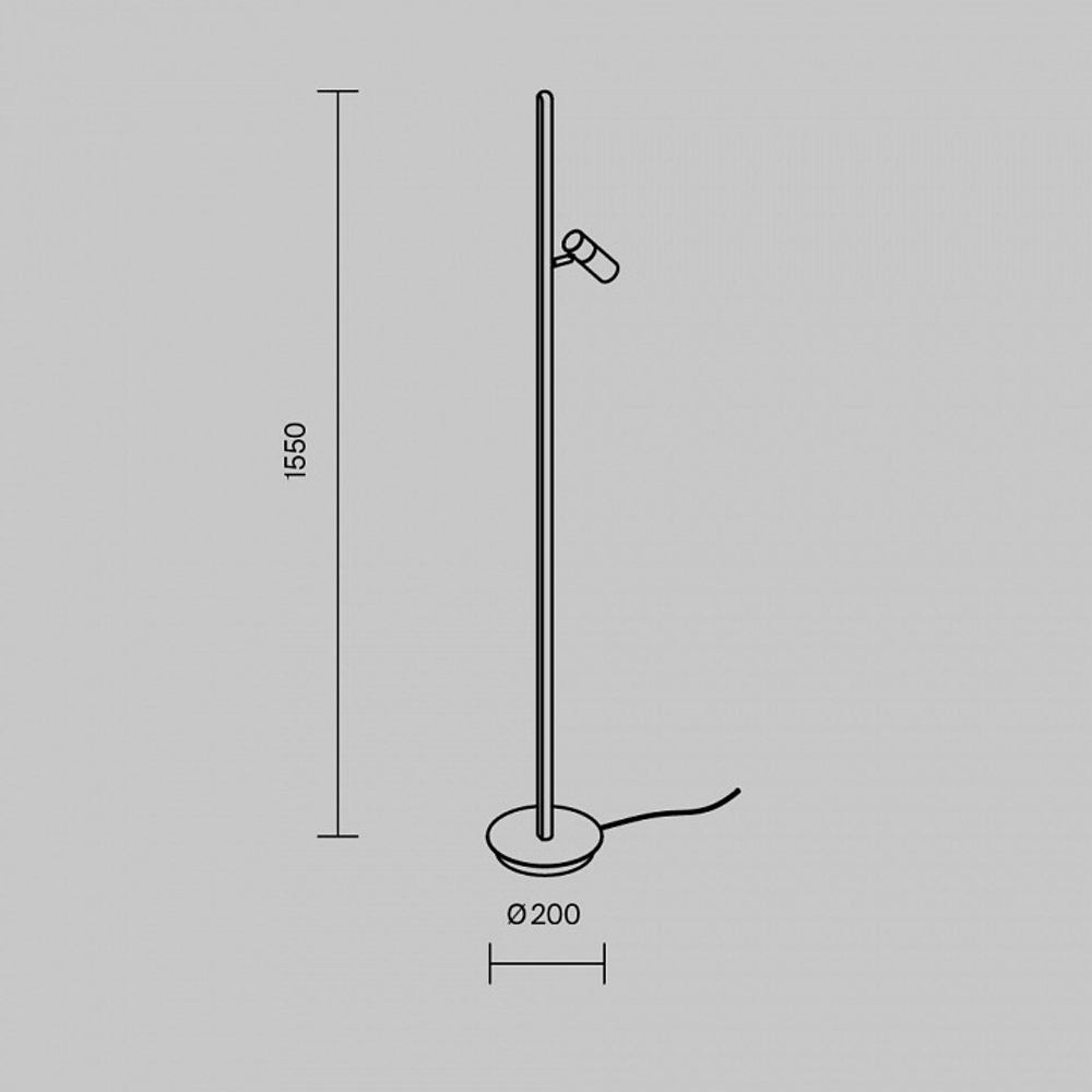 Торшер Maytoni Thin MOD395FL-L28B3K