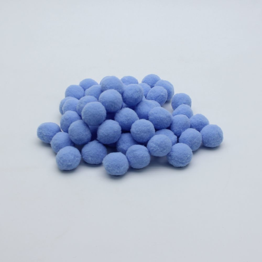 Помпоны, размер 25 мм, цвет 37 голубой (1уп = 50шт)