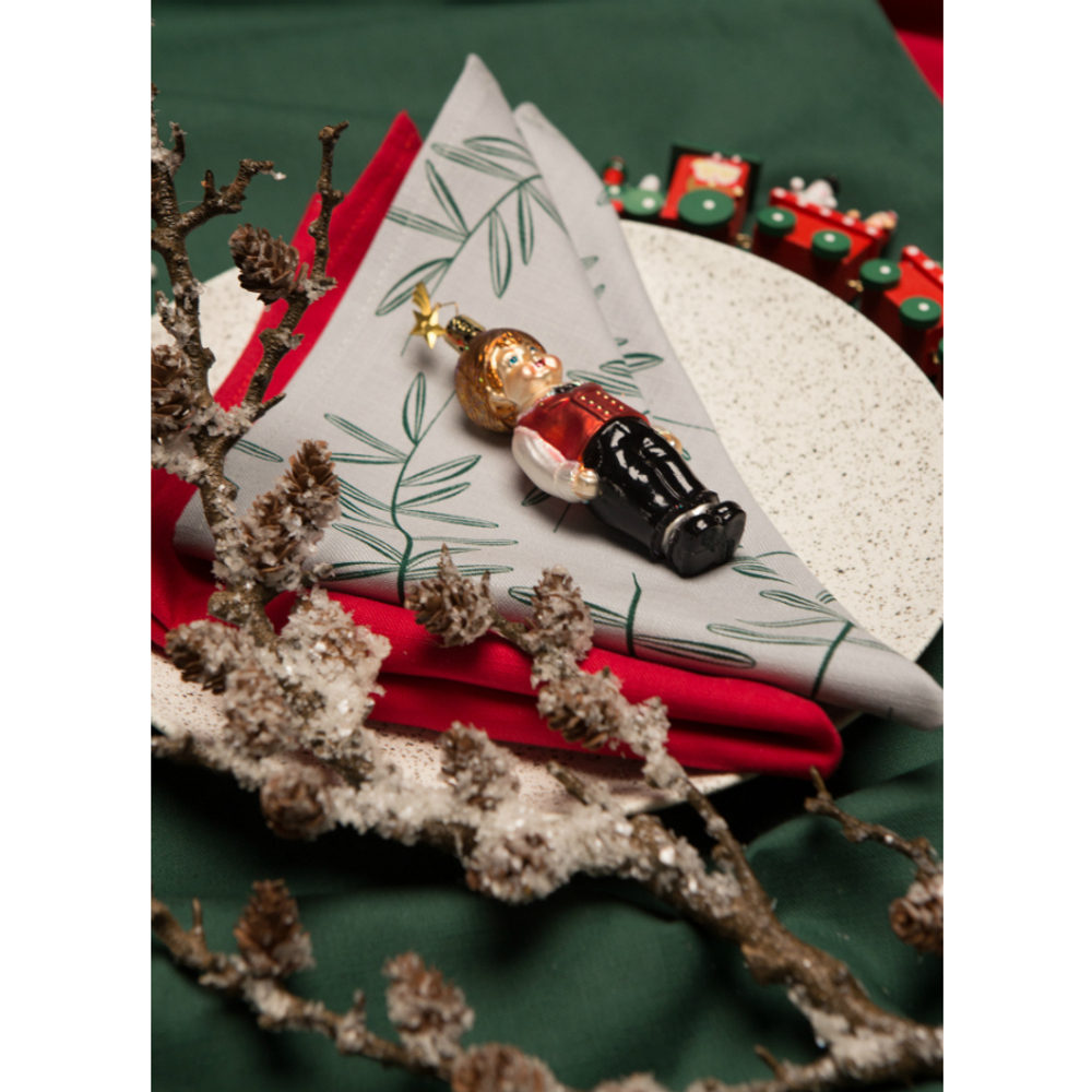 Салфетка сервировочная из хлопка красного цвета russian north, 45х45 см