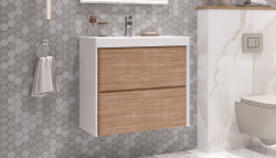 Тумба подвесная VELVEX Gesso 70.2Y белый дуб сонома