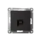 Розетка компьютерная 1-м AtlasDesign RJ45 кат.5E механизм карбон SE ATN001083