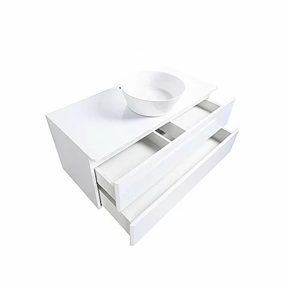 Тумба с раковиной Orange Otto Ot-100TuMDF+B08-360W 100 белая