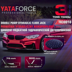 Домкрат подкатной гидравлический 3т YATAFORCE YF-T830018
