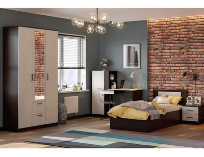 Гарнитур для детской Виста, венге/анкор светлый