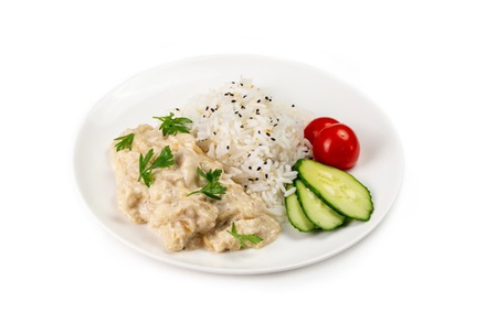 Фрикасе из курицы с рисом 300 гр