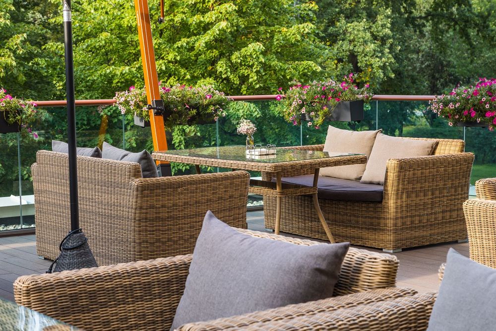 "Капучино" диван из искусственного ротанга двухместный, цвет соломенный