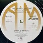 Simple Minds ‎– All The Things She Said / Don't You (Forget About Me) Live (США 1986г.) 12", 45 RPM