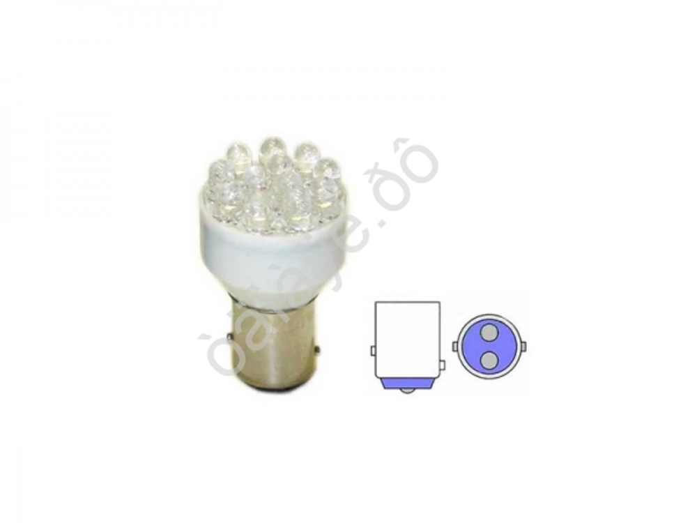 Светодиод 12V T25\5  12LED WHITE Маяк 5000K 25LM (2х конт) 12T25\5-W\12LED