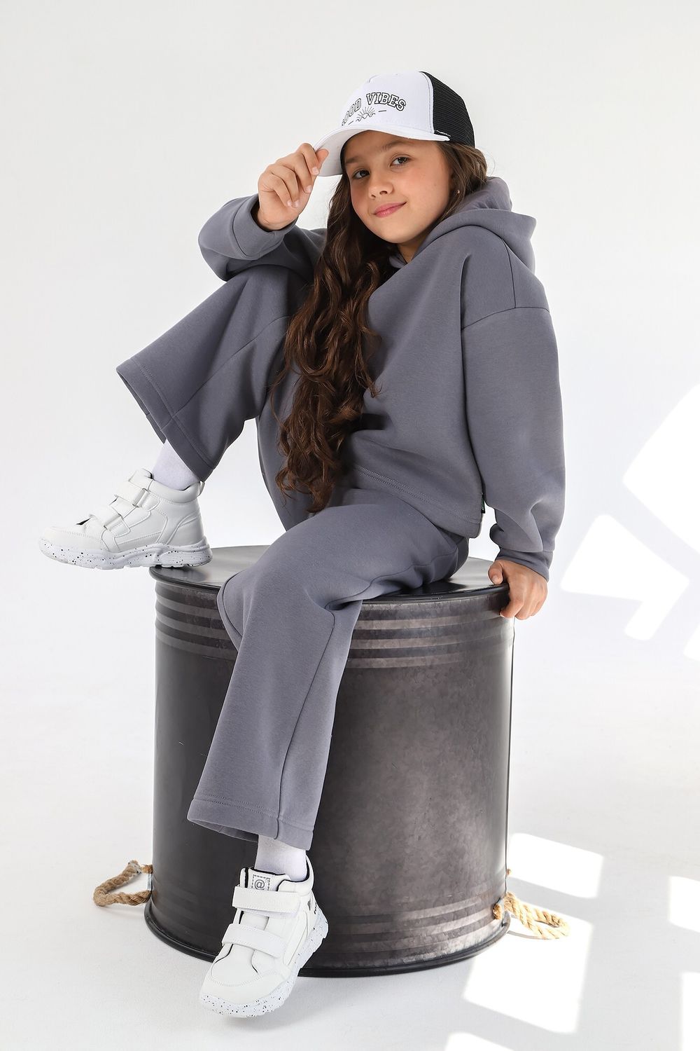 Костюм для девочки Сибирь-1 Виотекс СЕРЫЙ