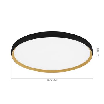 SLE1810-402-01 Светильник потолочный Черный, Золотистый/белая LED 1*42W 4000K HELST