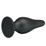 Большая анальная пробка на присоске - 15,4 см.