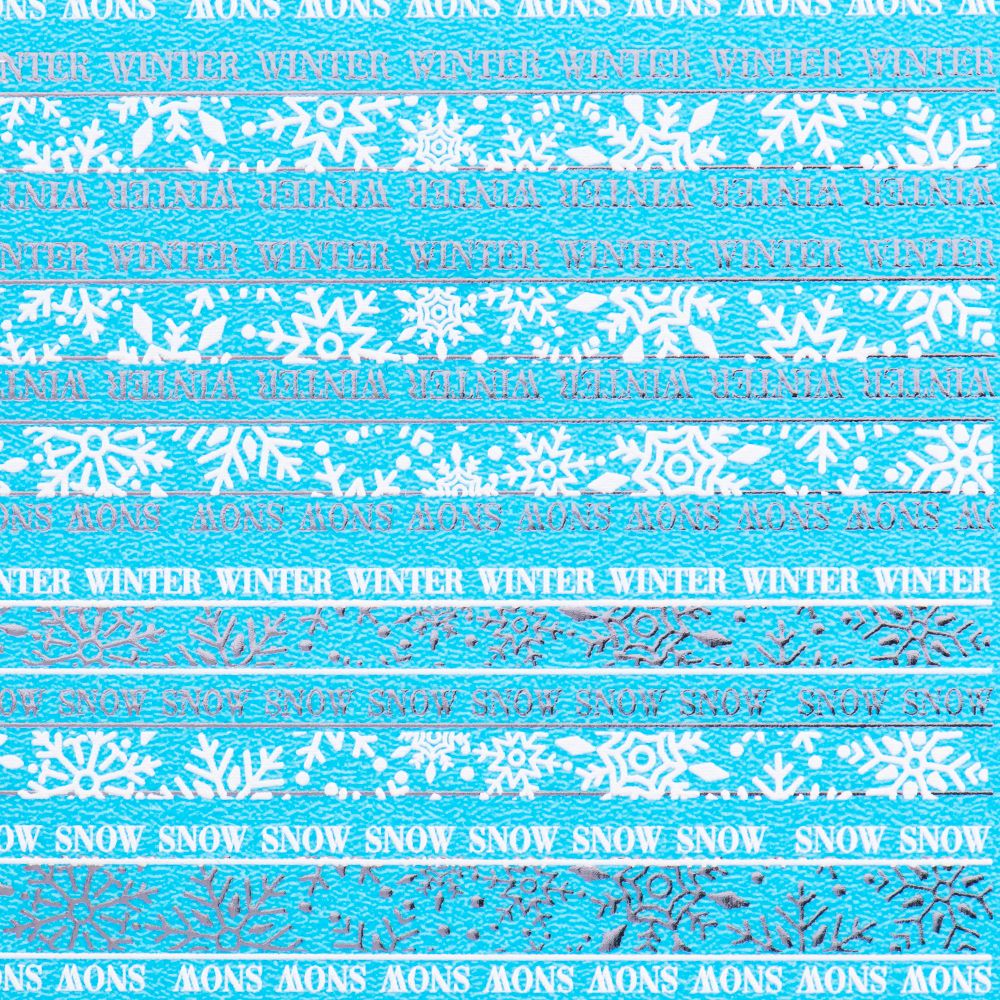 Irisk 3Д Слайдер дизайн зимний Снежинки, М434