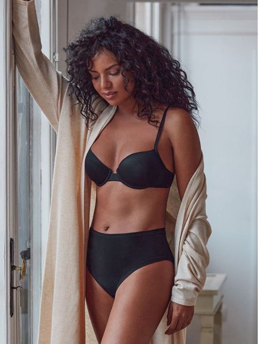 Трусики-слипы с высокой линией талии Soft Modal (Размер: XL) (Цвет: черный)