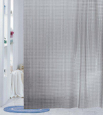 Штора для ванной 3D (180*180см) ЧЕРНЫЙ  САВОЛ  (25/1шт)