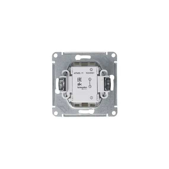 Выключатель 1-кл. СП AtlasDesign 10А IP20 (сх. 1) 10AX механизм алюм. SE ATN000311