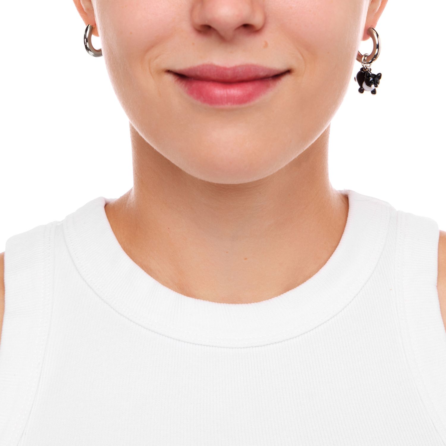 Серьги Favorite Fluffy Silver Earrings - Cat