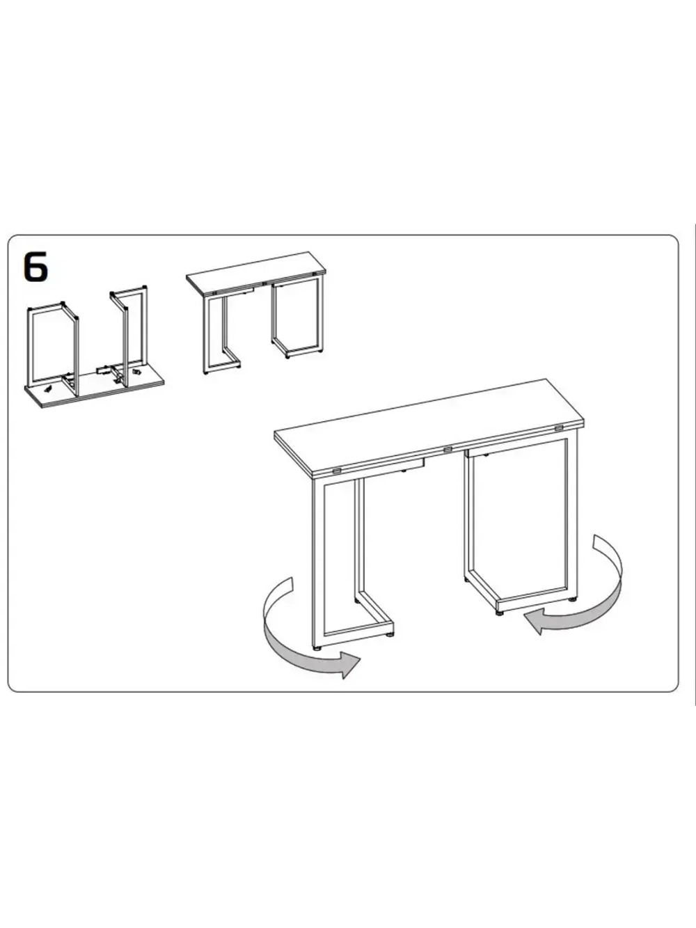 Стол кухонный обеденный раздвижной 110х72х75 см