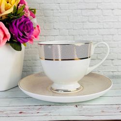 Lenardi 145-502 Чайный набор 12пр. ЗОЛОТАЯ СИМФОНИЯ в под.уп.(х10)Костяной фарфор