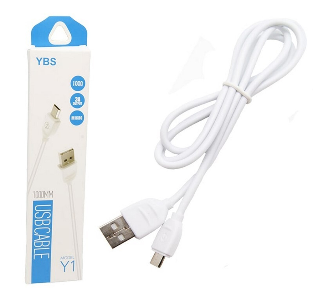 Кабель USB - Micro YBS Y-1 (белый) 1м